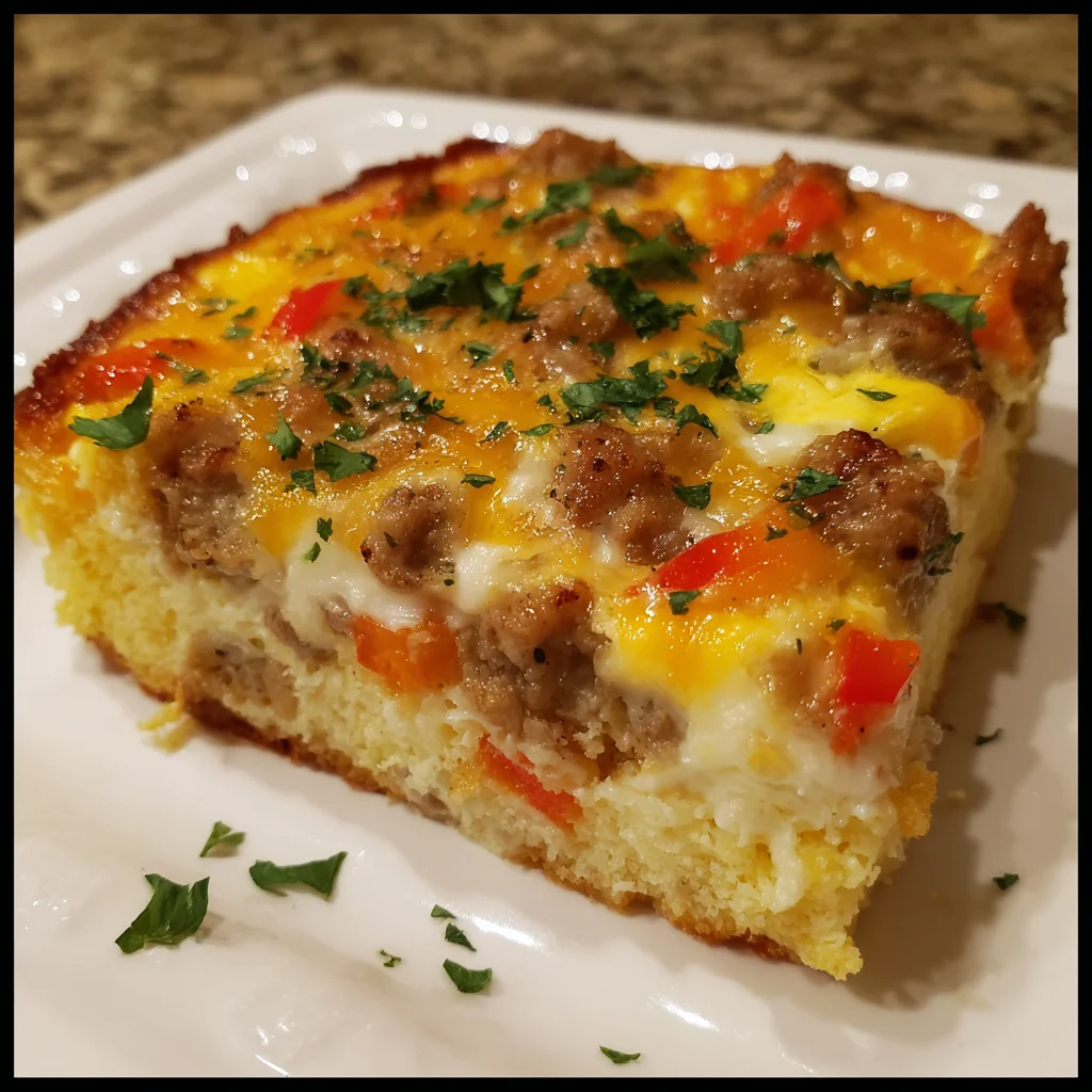 Cheesy Egg Bake with Sausage and Peppers: A Delicious Breakfast!