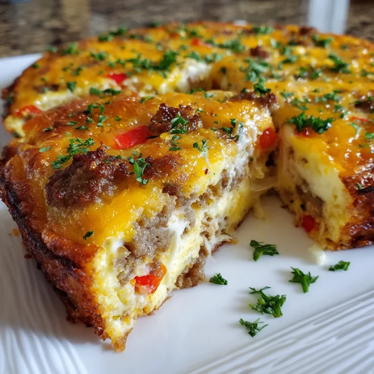 Cheesy Egg Bake with Sausage and Peppers: A Delicious Breakfast!