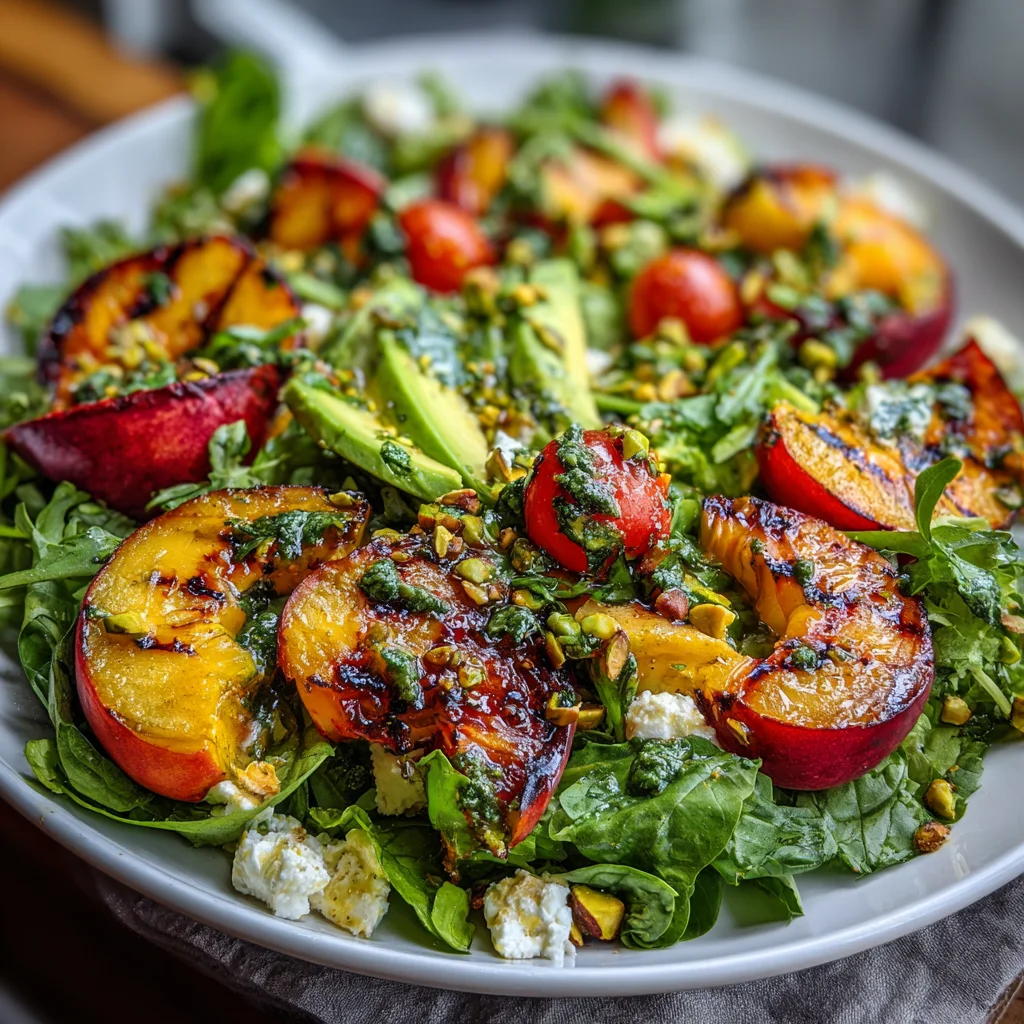 Grilled Peach Salad with Basil Vinaigrette: A Fresh Delight!
