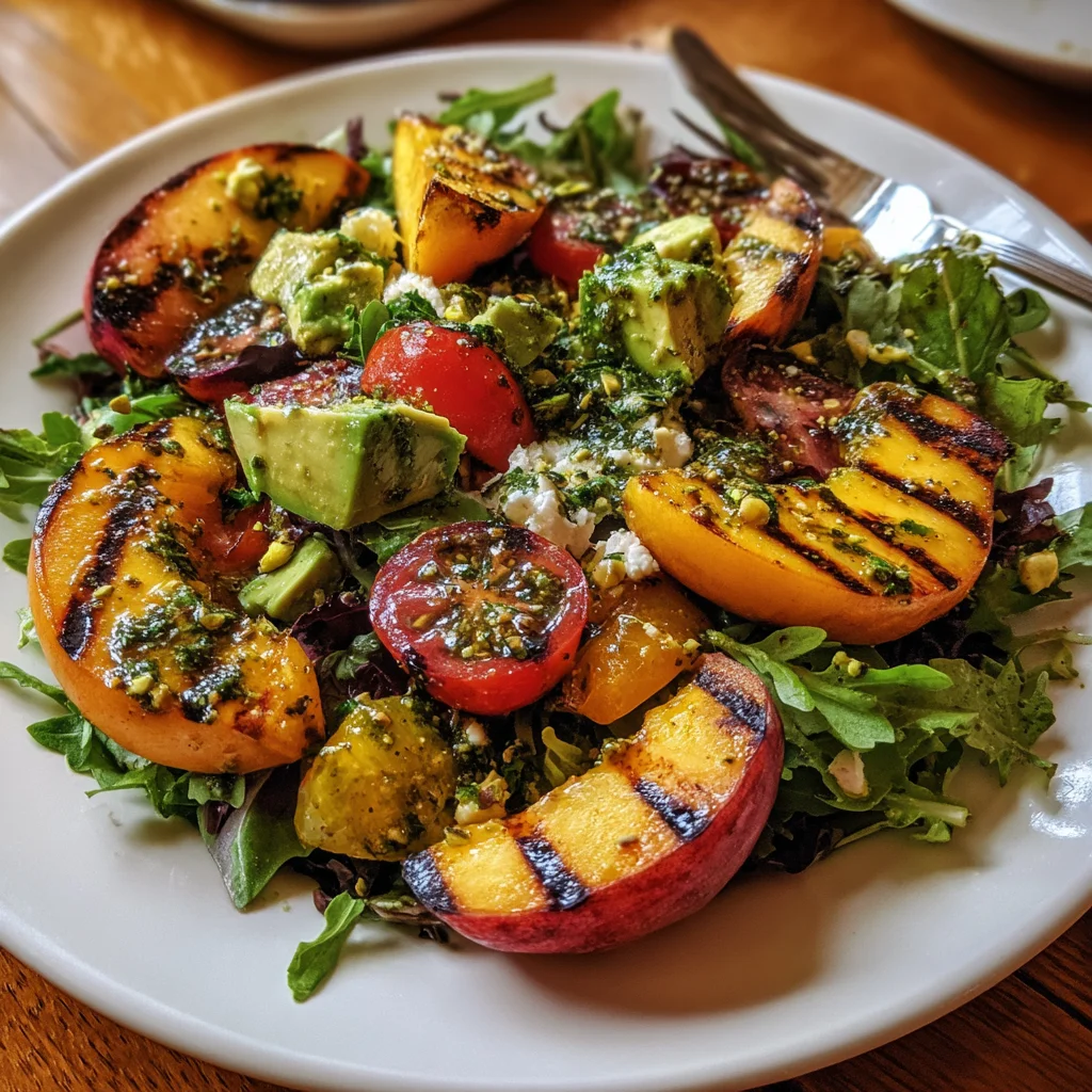 Grilled Peach Salad with Basil Vinaigrette: A Fresh Delight!