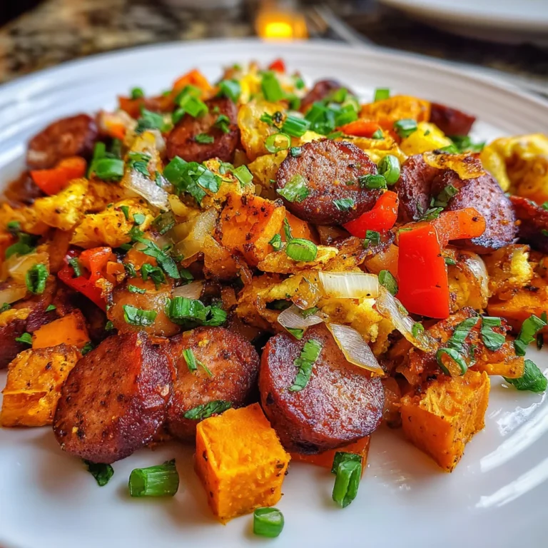 Sweet Potato Cajun Sausage Hash: A Flavorful Delight!