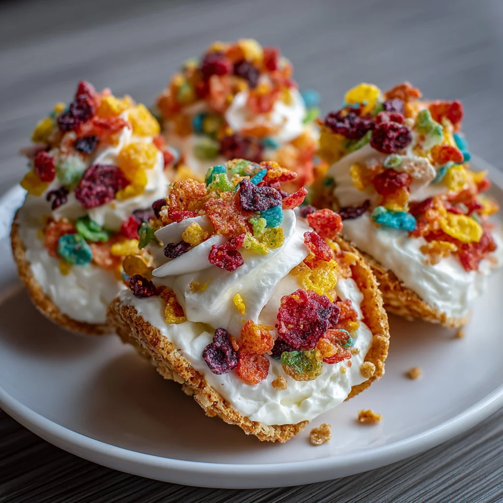 Fruity Pebbles Cheesecake Tacos: A Fun Dessert Delight!