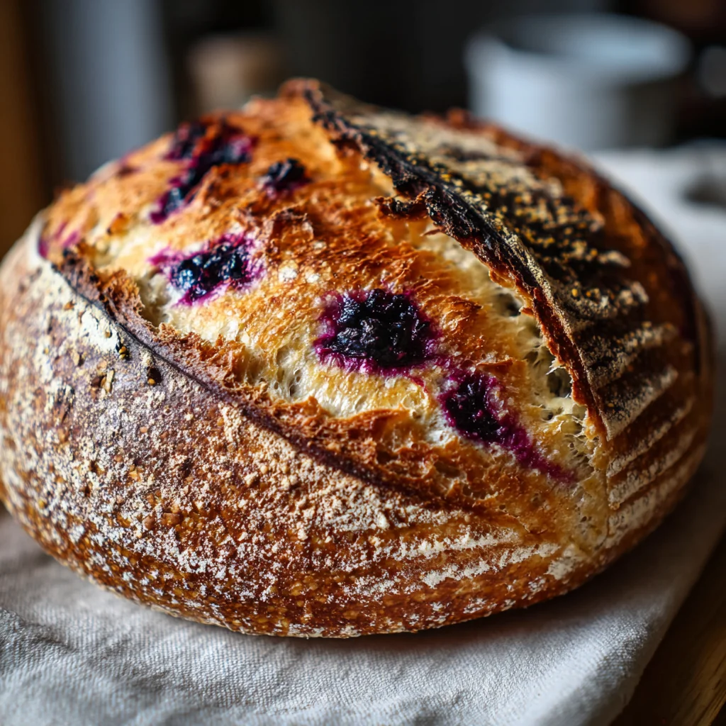 Blueberry Lemon Cream Cheese Sourdough Bread Recipe Delights!