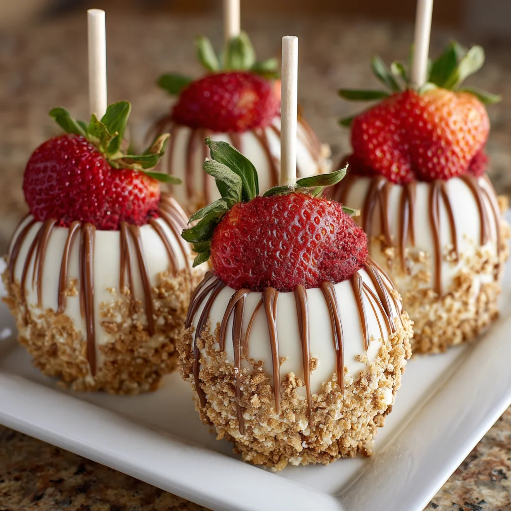 Strawberry Shortcake Candy Apples Recipe That Dazzles!