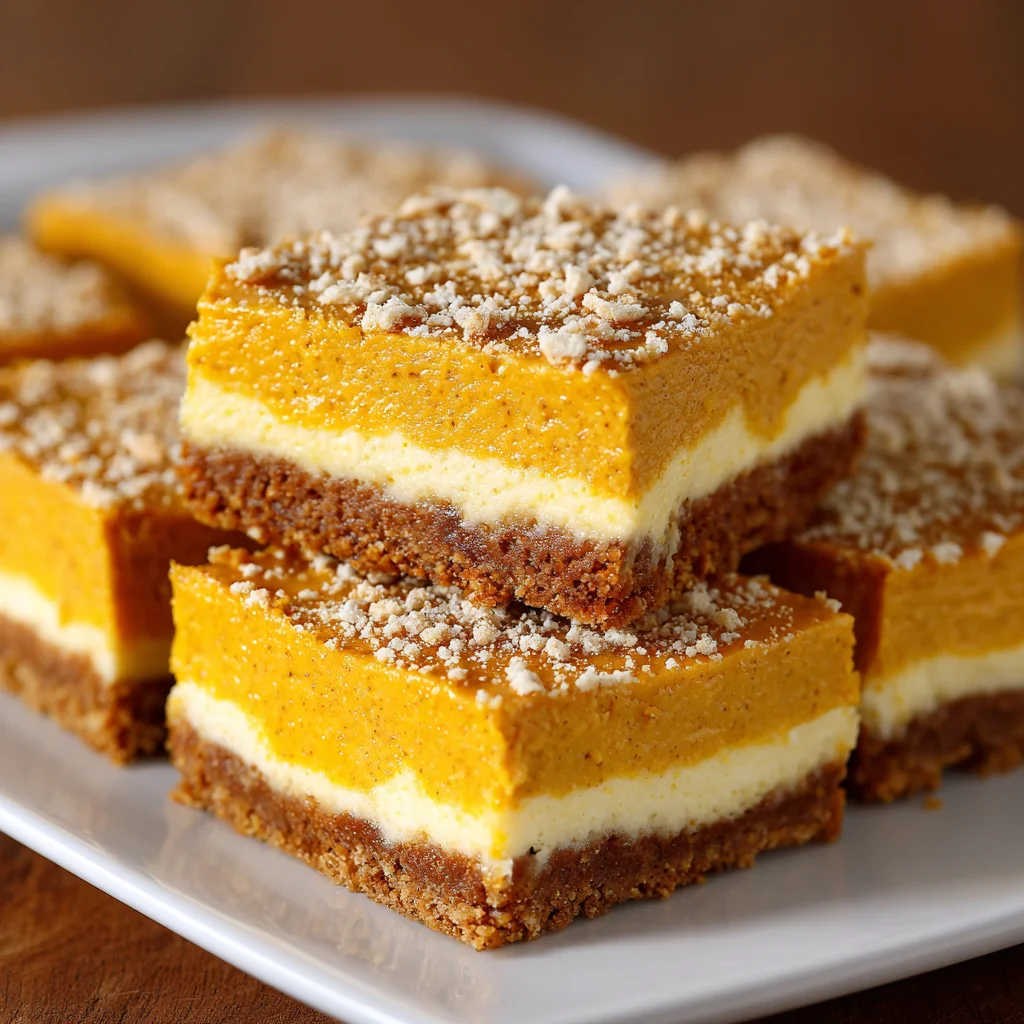 Creamy Pumpkin Cheesecake Bars: Delight Your Tastebuds!