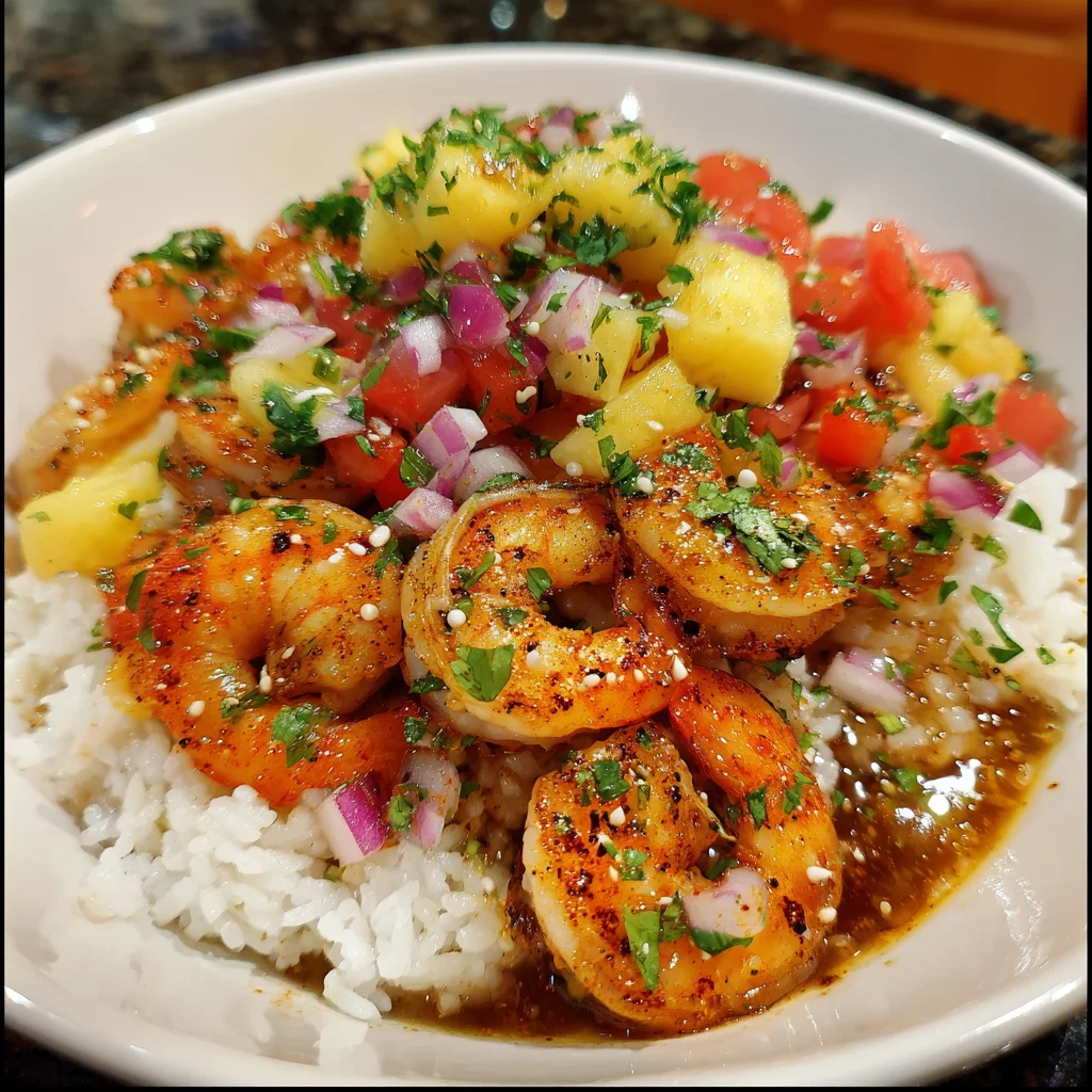 Shrimp & Rice Bowl with Pineapple Salsa: A Flavorful Delight!