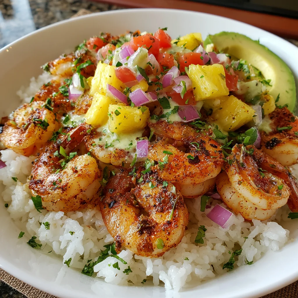 Shrimp & Rice Bowl with Pineapple Salsa: A Flavorful Delight!