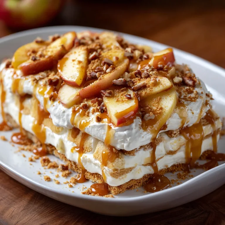 Cozy Caramel Apple Eclair Cake: A Sweet Delight Awaits!