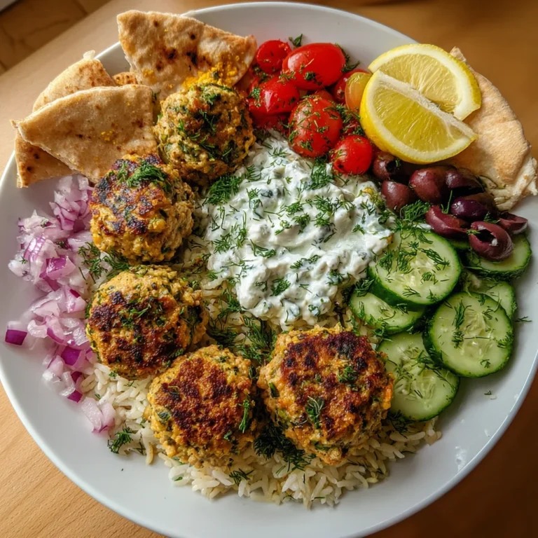 Greek Chicken Meatballs Bowl: A Flavorful Delight!