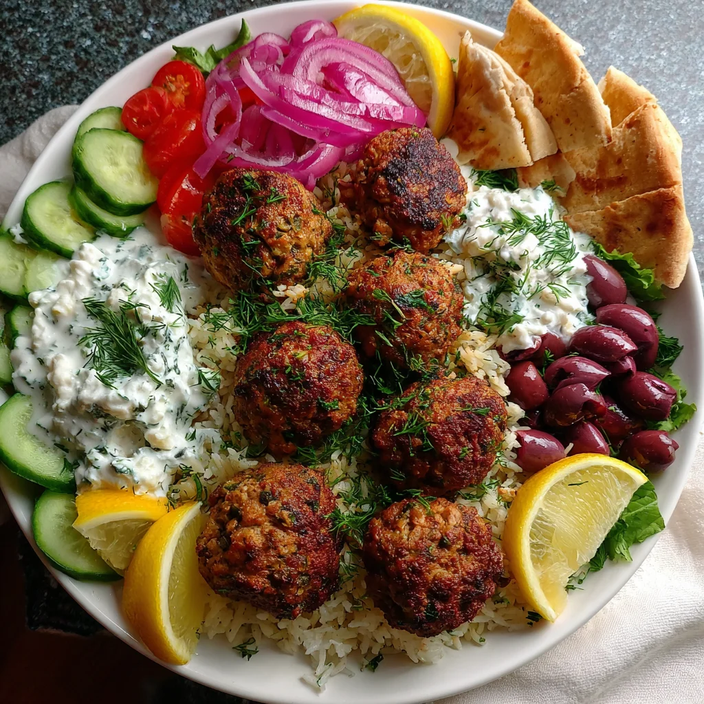 Greek Chicken Meatballs Bowl: A Flavorful Delight!