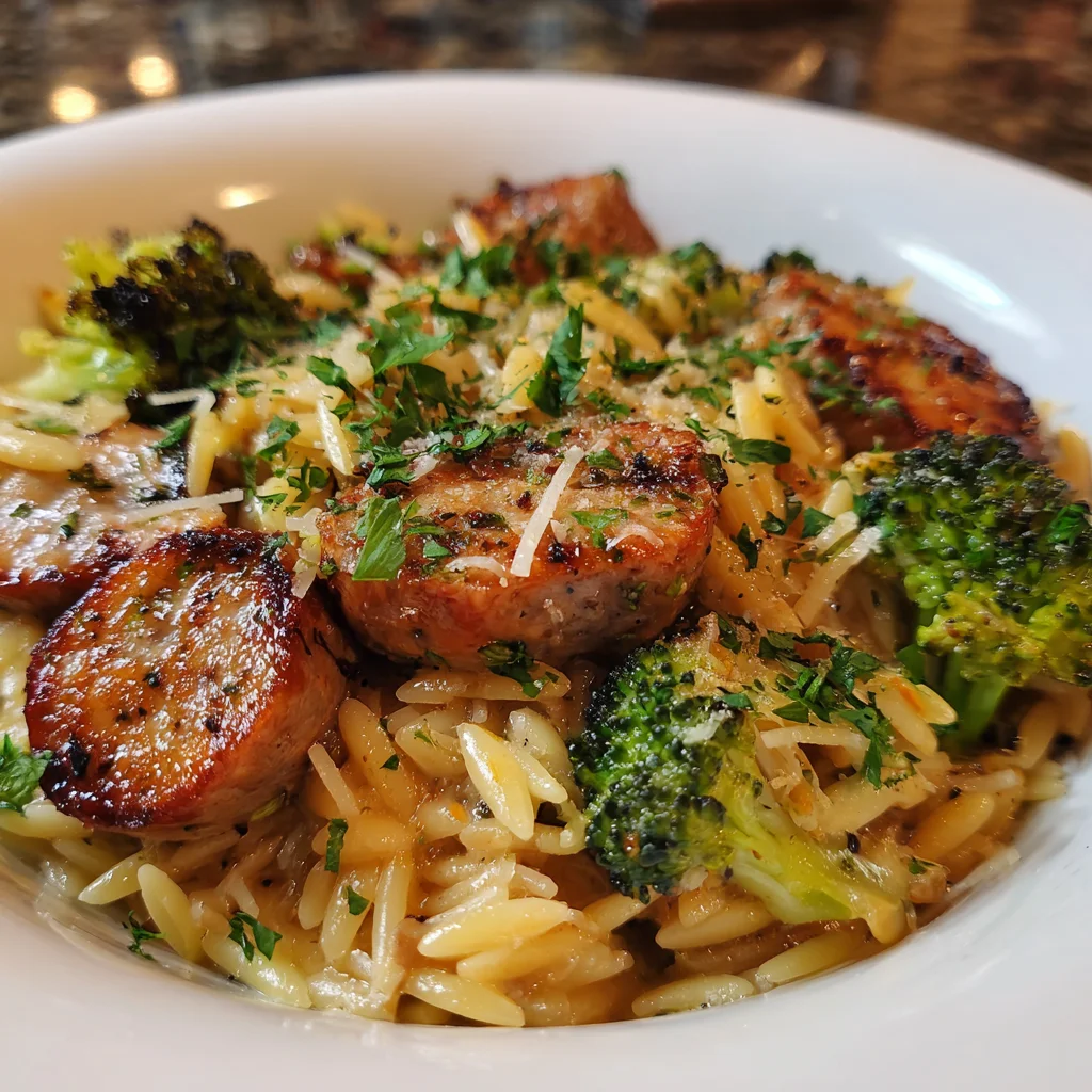 Chicken Sausage Broccoli Orzo: A Delicious One-Pot Meal!