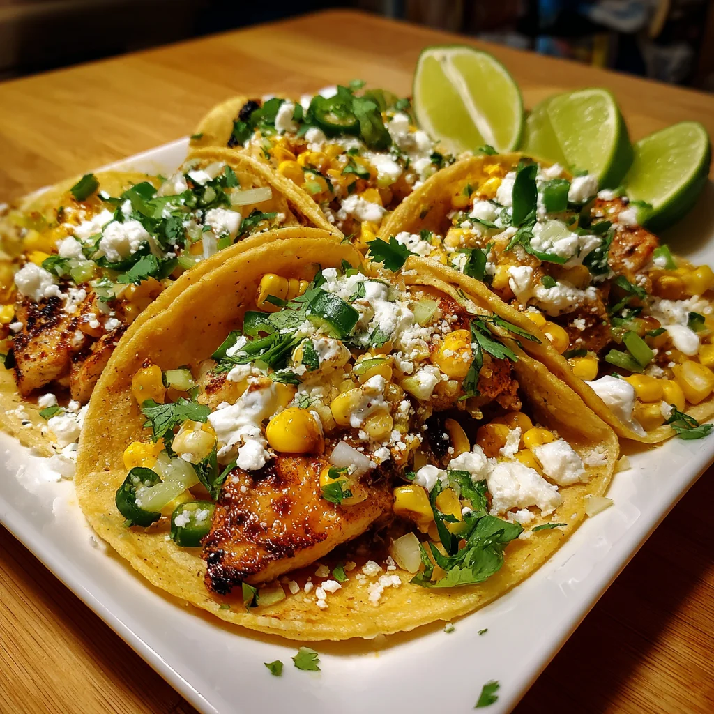 Mexican Street Corn Chicken Tacos That Wow Your Taste Buds!