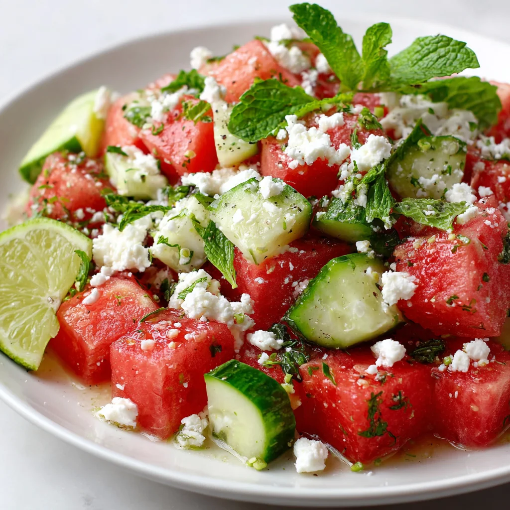 Watermelon Cucumber Feta Salad: A Refreshing Delight!