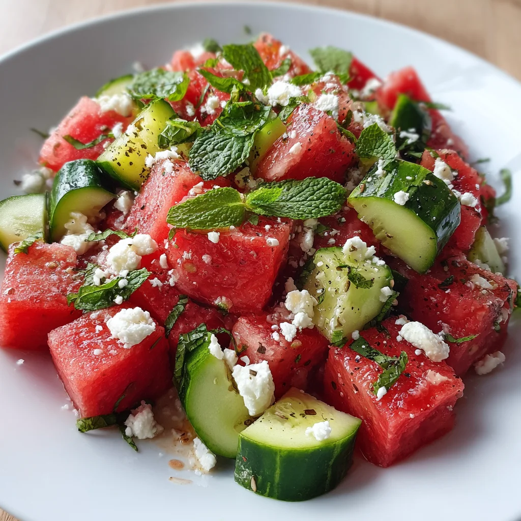 Watermelon Cucumber Feta Salad: A Refreshing Delight!