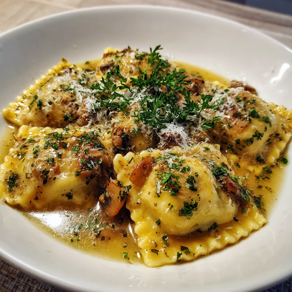 Mushroom Ravioli White Wine Sauce: A Creamy Delight!