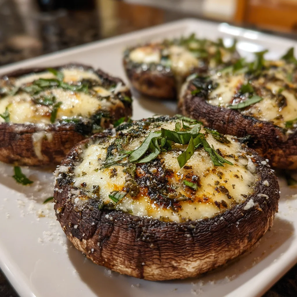 Spinach Cheese Stuffed Portobello: A Flavorful Delight!
