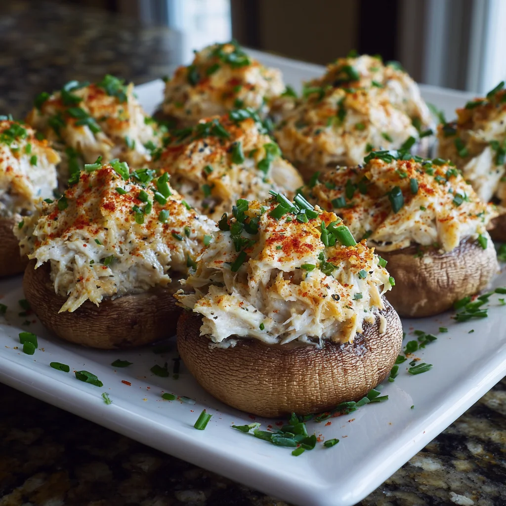 Creamy Garlic Crab-Stuffed Mushrooms: A Must-Try Delight!