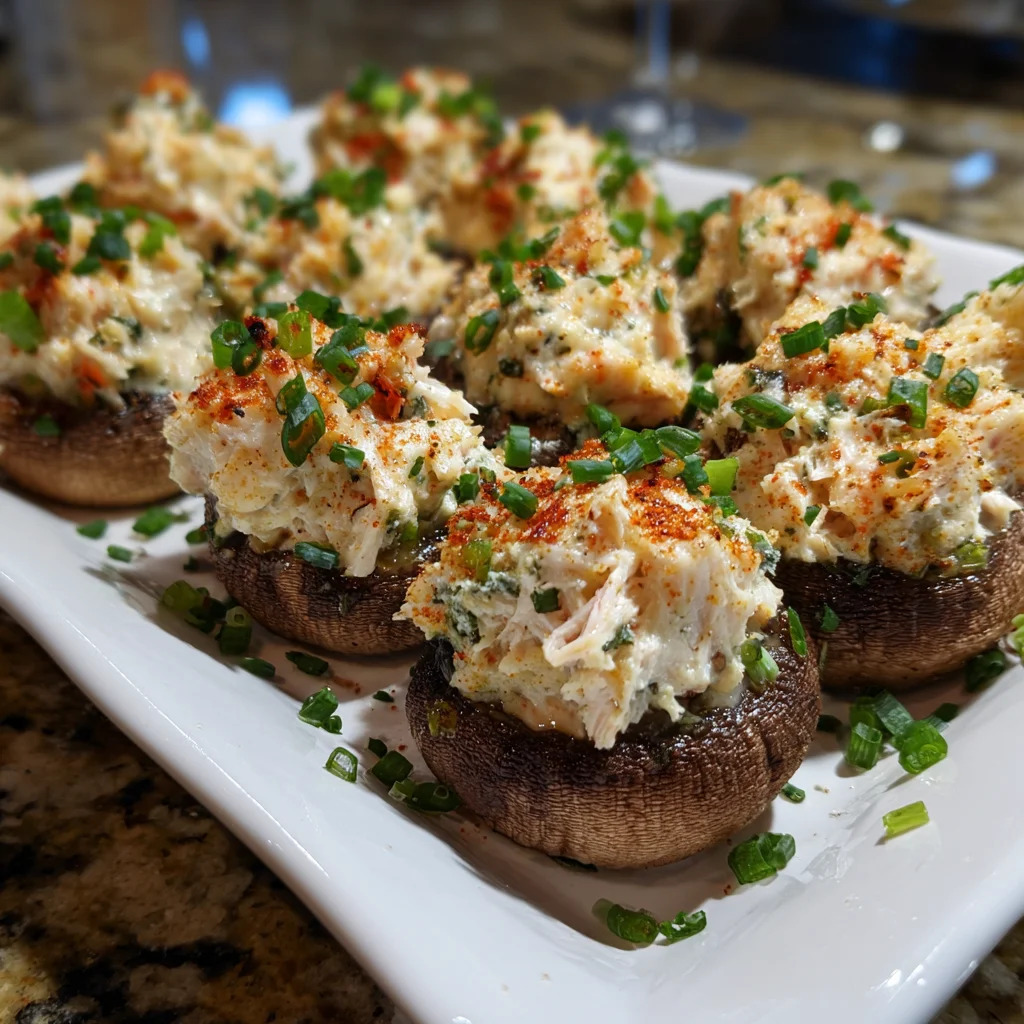 Creamy Garlic Crab-Stuffed Mushrooms: A Must-Try Delight!