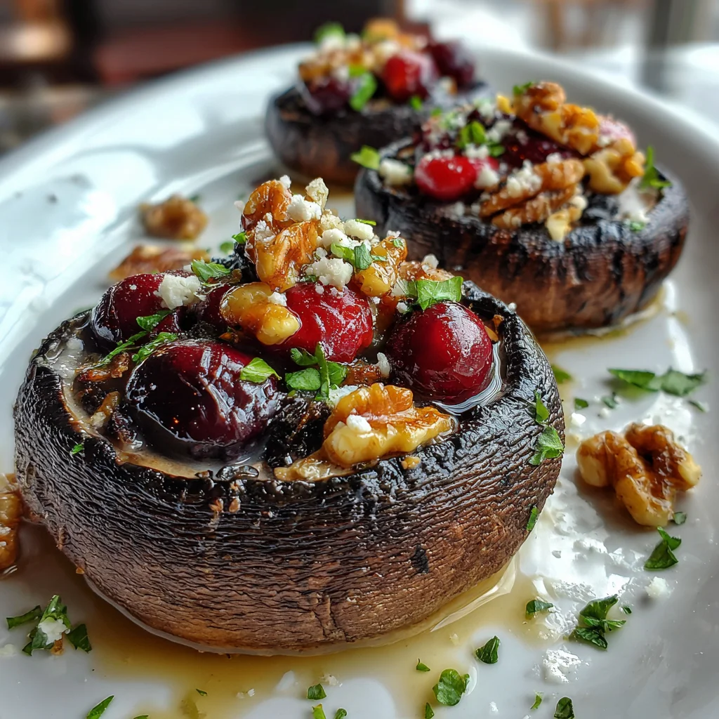 Cherry-Vibe Stuffed Portobello Mushrooms Recipe Delight!