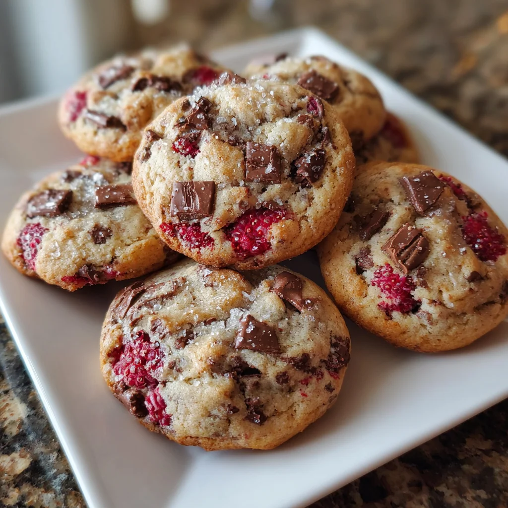 Gooey Raspberry Chocolate Chunk Cookies to Satisfy Cravings!