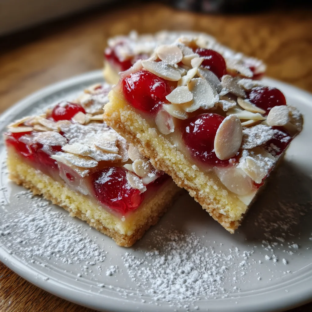 Cherry Bakewell Millionaire's Shortbread delights every bite!