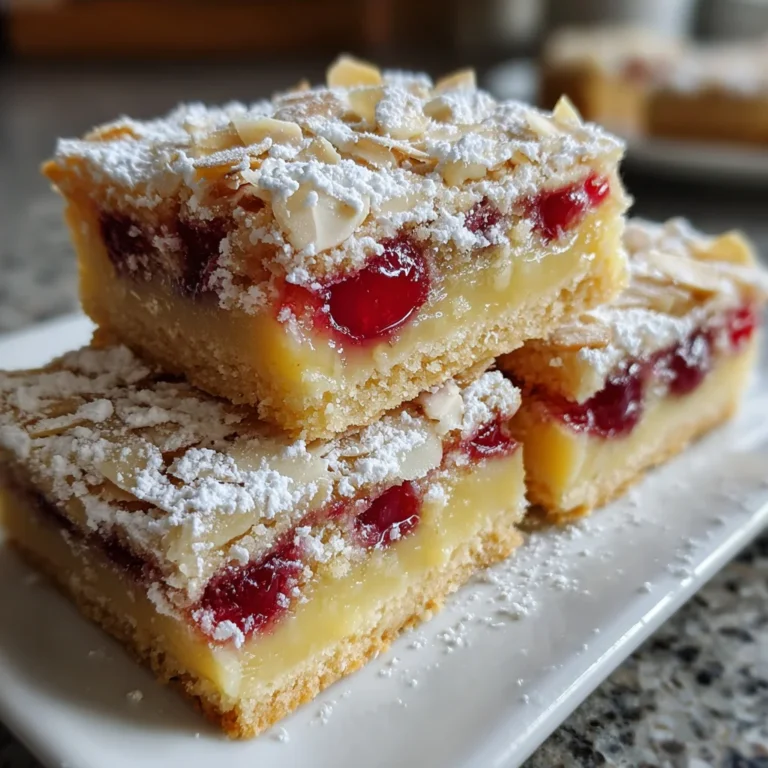 Cherry Bakewell Millionaire's Shortbread delights every bite!