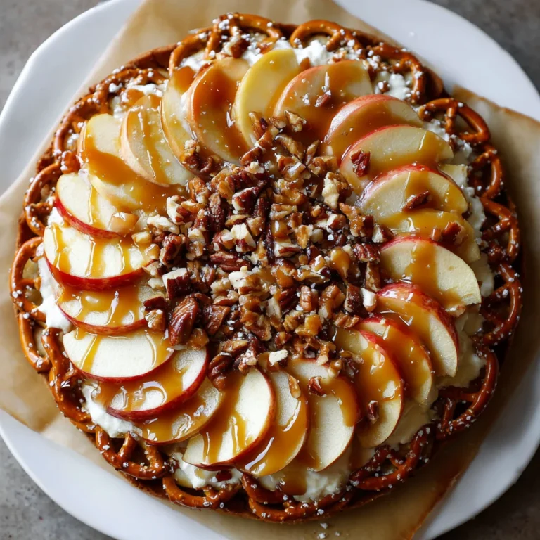 Caramel Apple Pretzel Pizza: Delight in Every Bite!