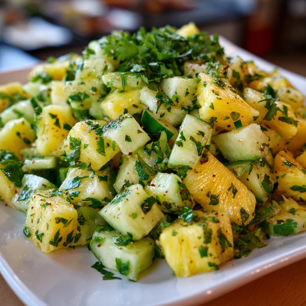 Refreshing Pineapple Cucumber Salad that Will Delight You!
