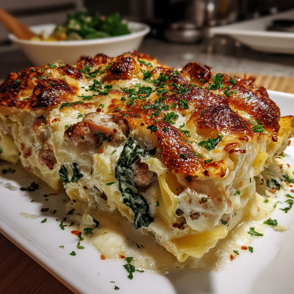 Sausage Alfredo Ravioli Lasagna: A Creamy Delight Awaits!