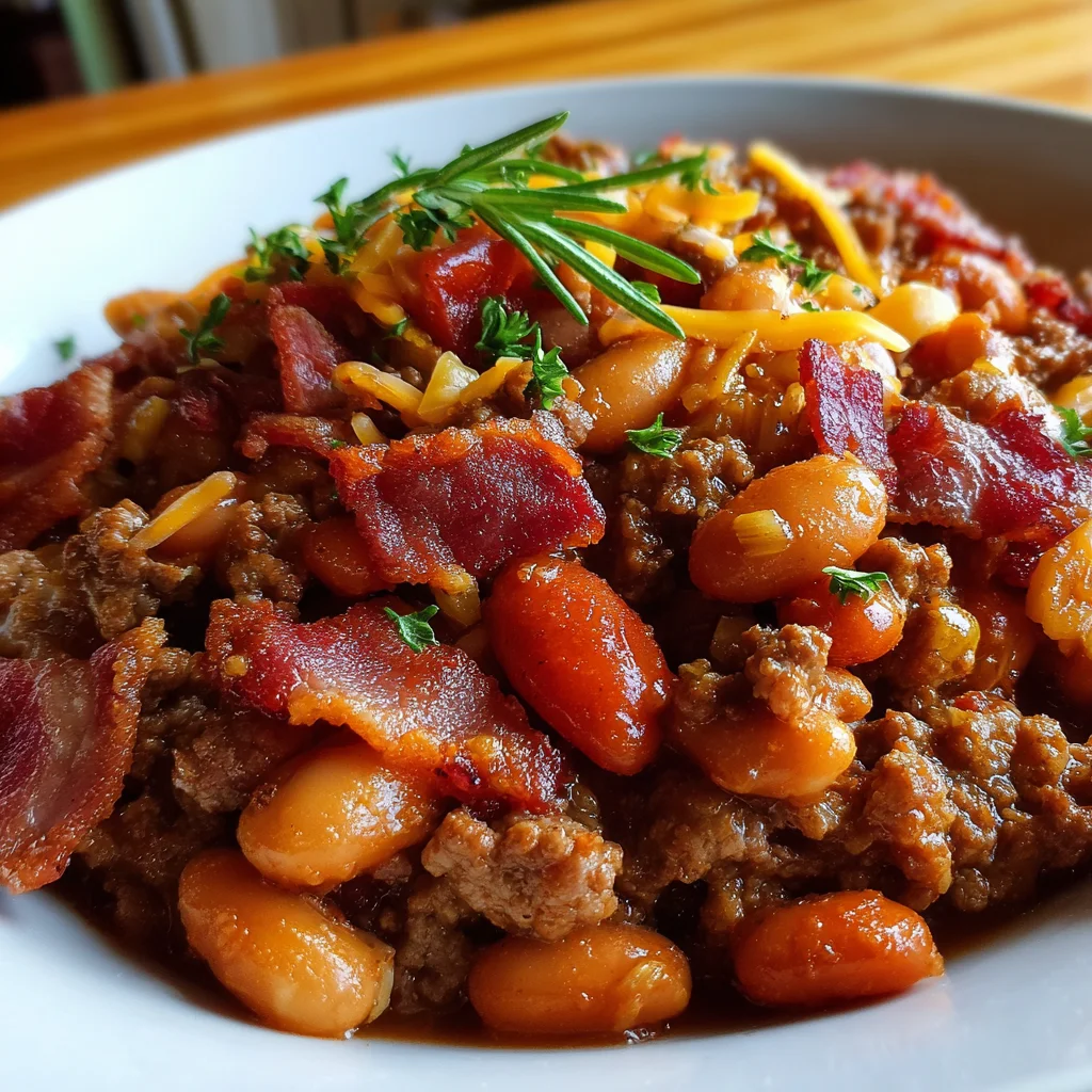 Calico bean casserole bake: A hearty family favorite!