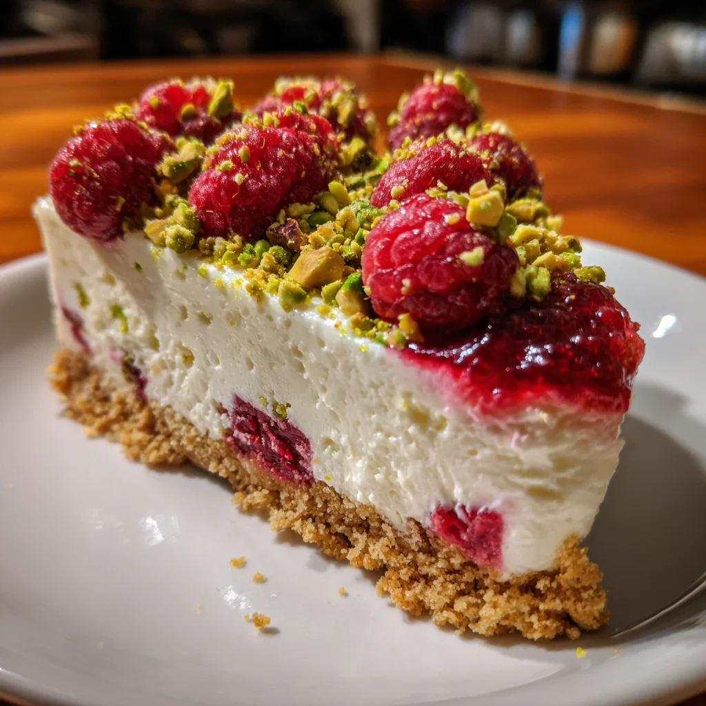Raspberry Pistachio Cheesecake Delight is a must-try!