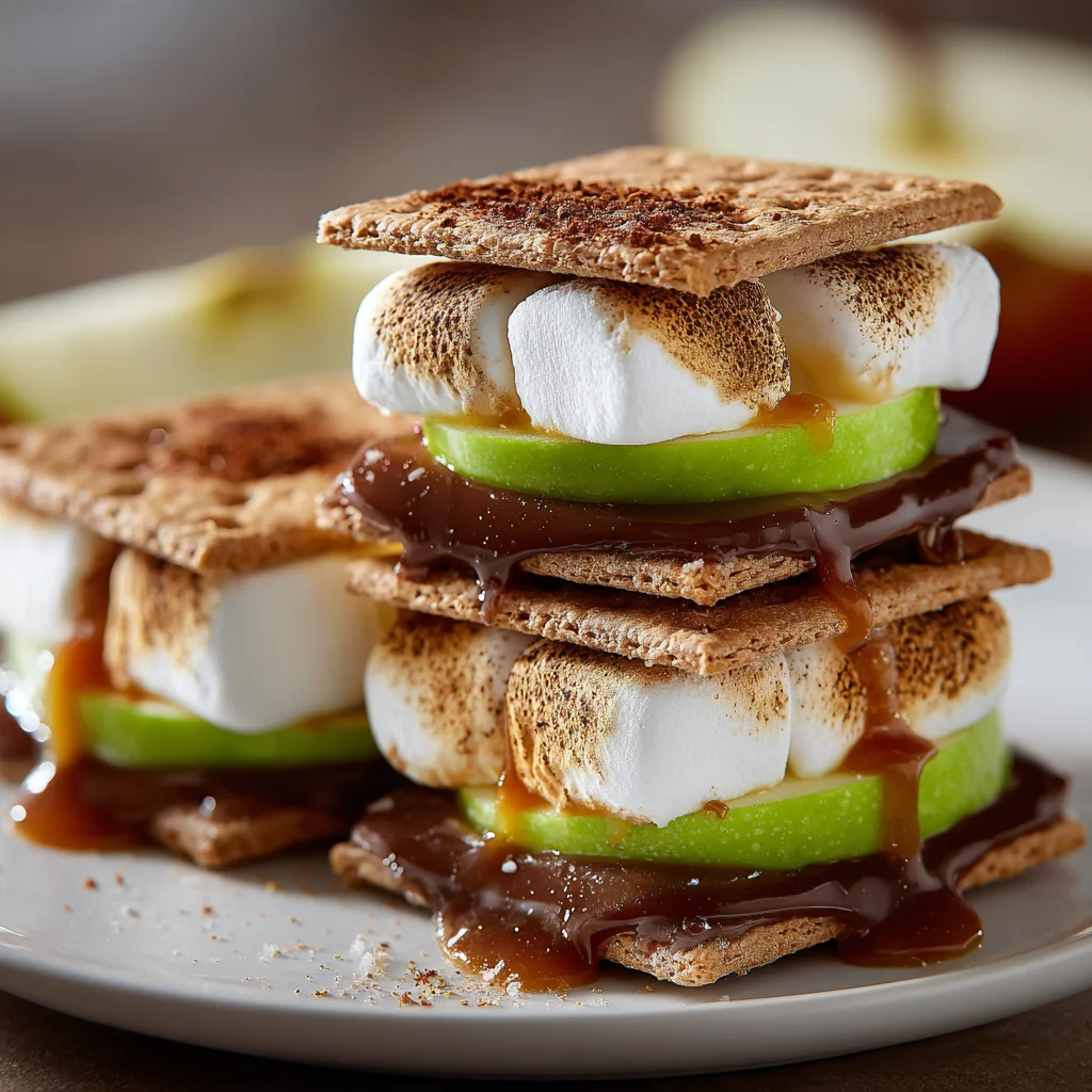 Caramel Apple S'mores Stack: A Sweet Dessert Delight!