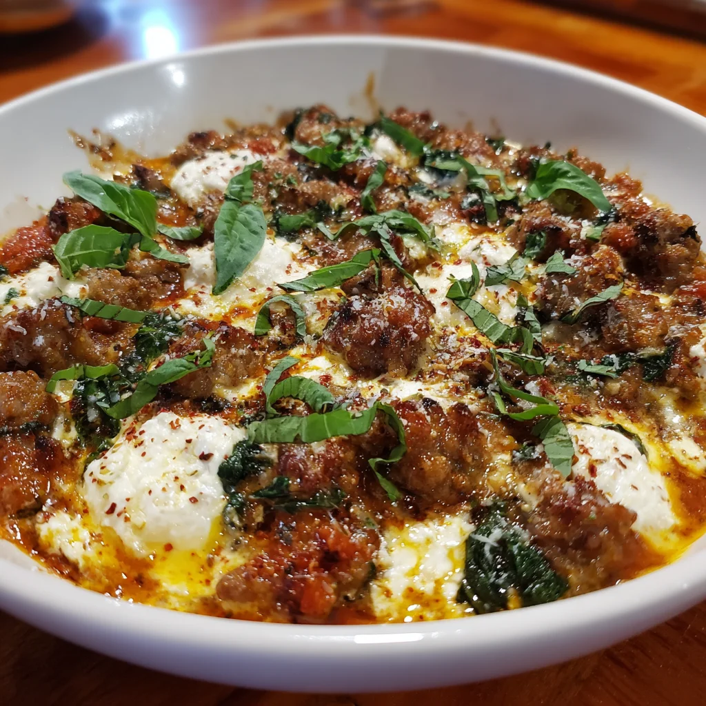 Sausage Spinach and Ricotta: A Delicious Layered Bake!