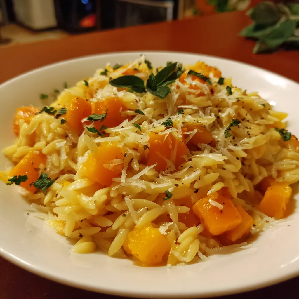 Cheesy Butternut Squash Orzo: A Creamy Delight Awaits!