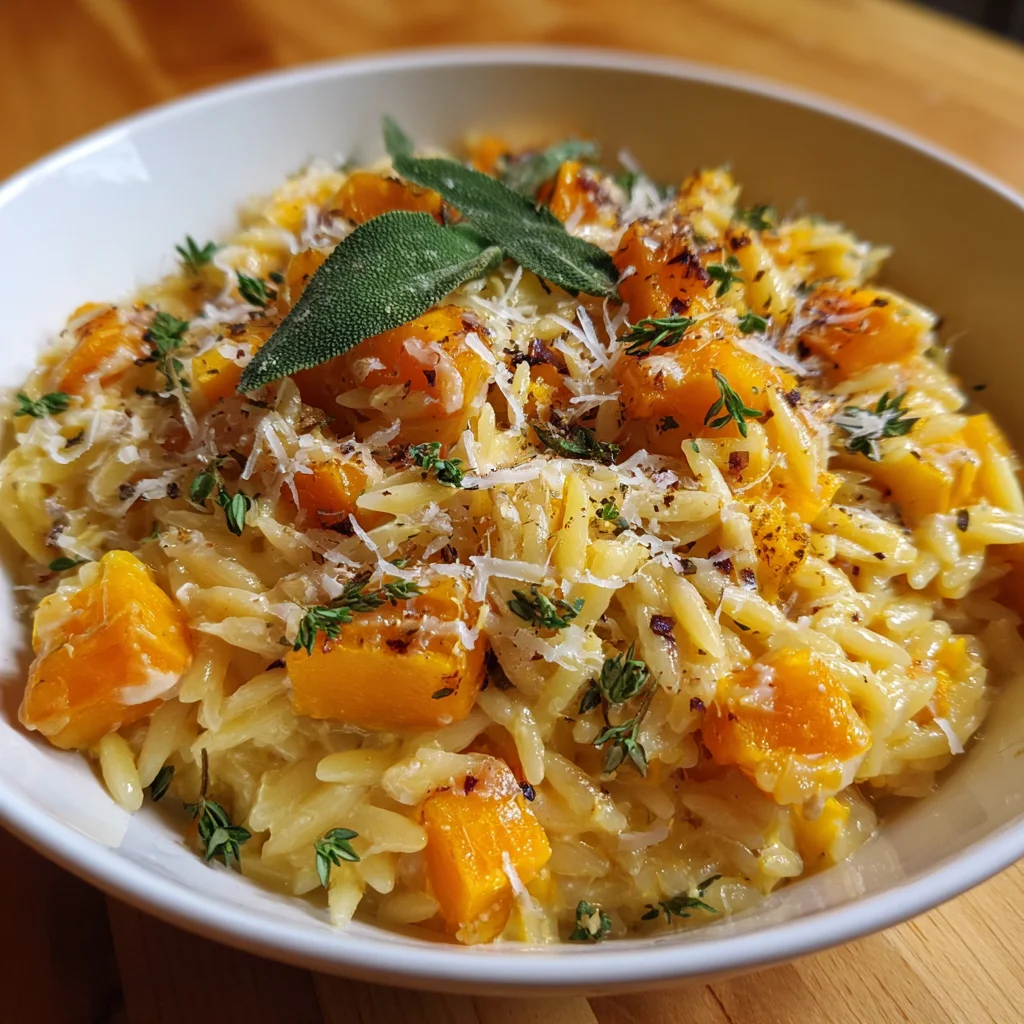 Cheesy Butternut Squash Orzo: A Creamy Delight Awaits!