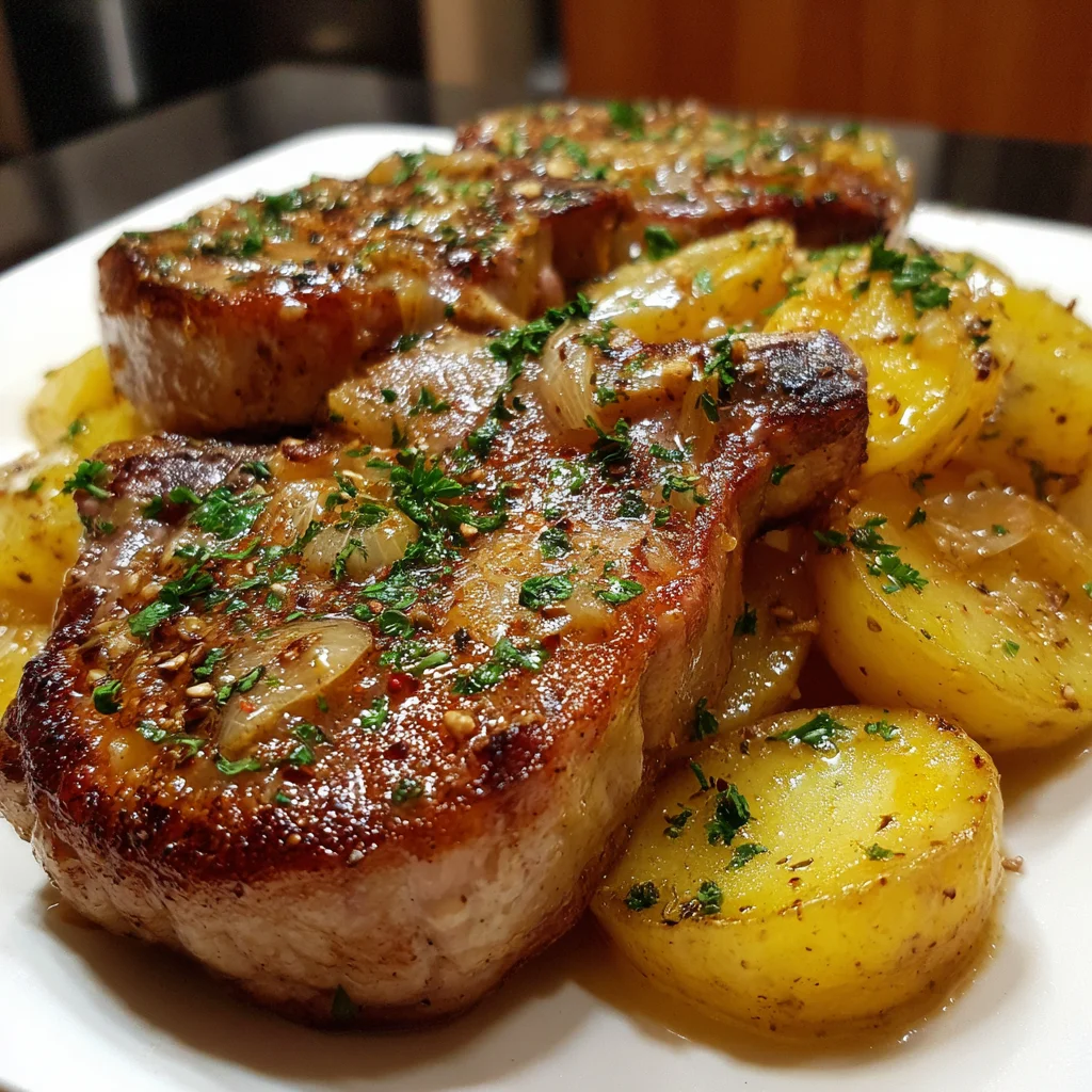 Smothered Pork Chop Scalloped Potato Delights Awaits You!