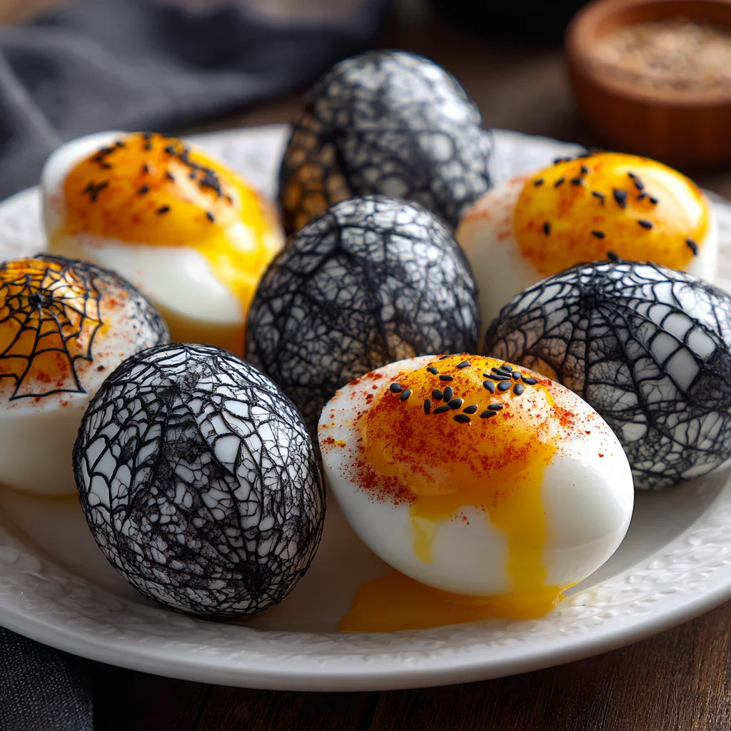 Spooky Spiderweb Eggs: Create a Halloween Delight!