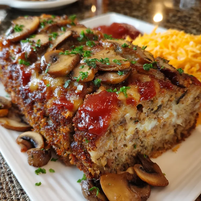 Mushroom Swiss Cheese Meatloaf: A Flavorful Family Feast!