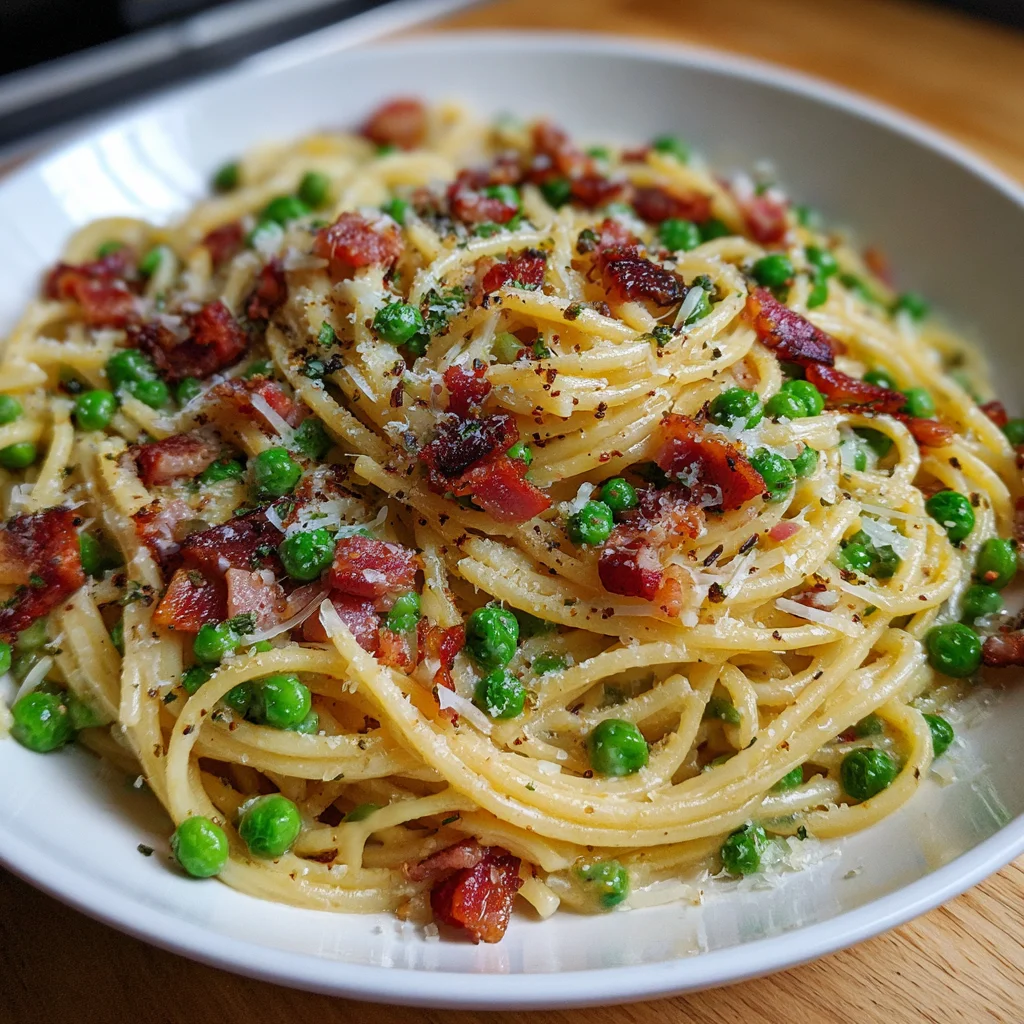 Creamy Bacon and Pea Carbonara: A Delicious Twist Awaits!