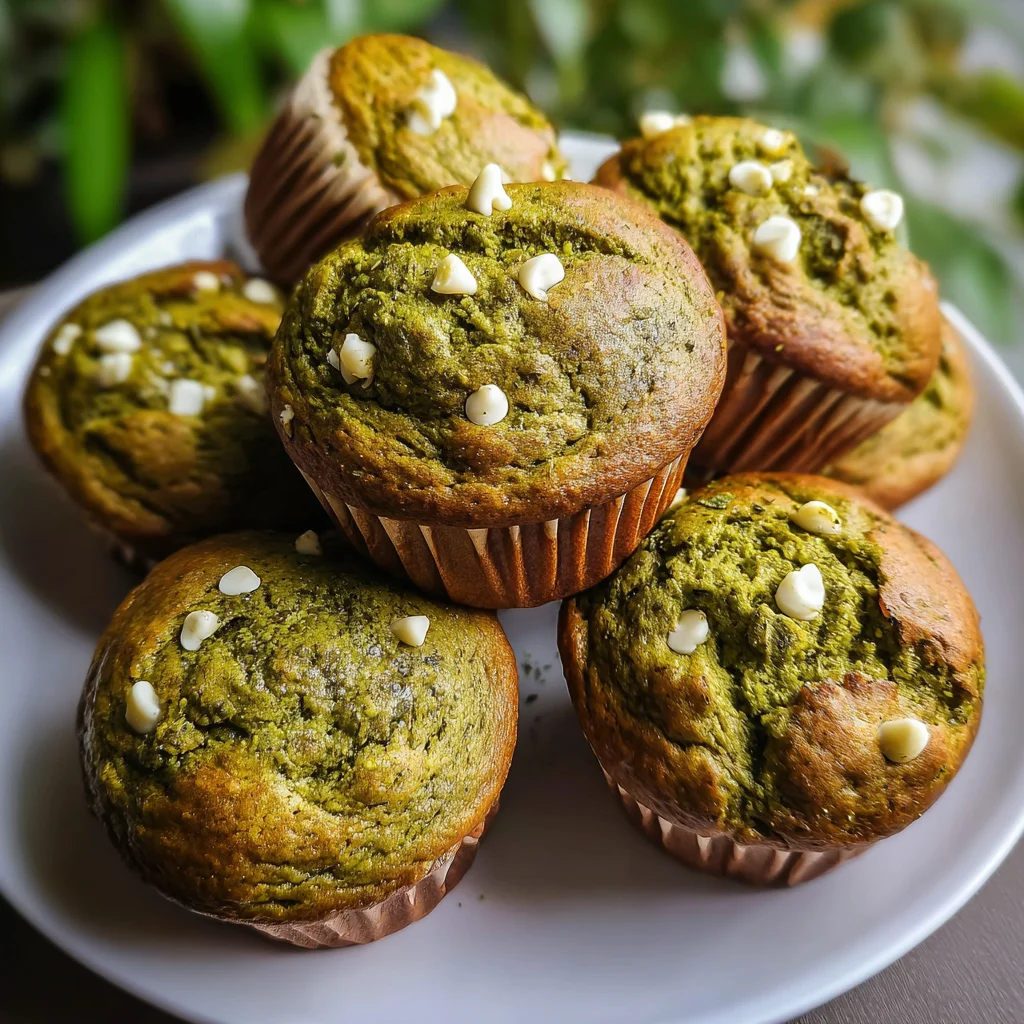 Matcha White Chocolate Pumpkin Muffins to Wow Your Guests!