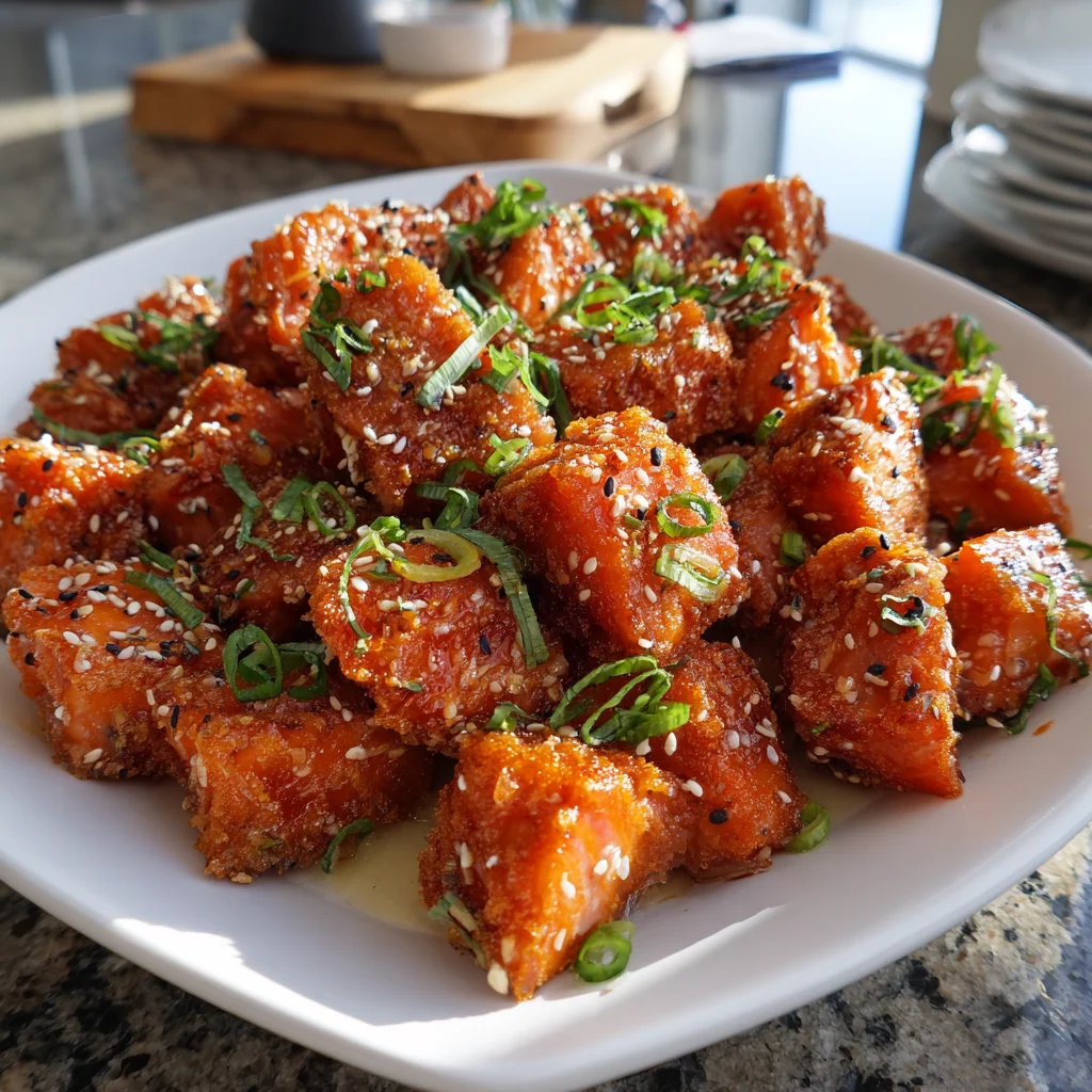 Crispy Bang Bang Salmon Bites: A Flavorful Delight!