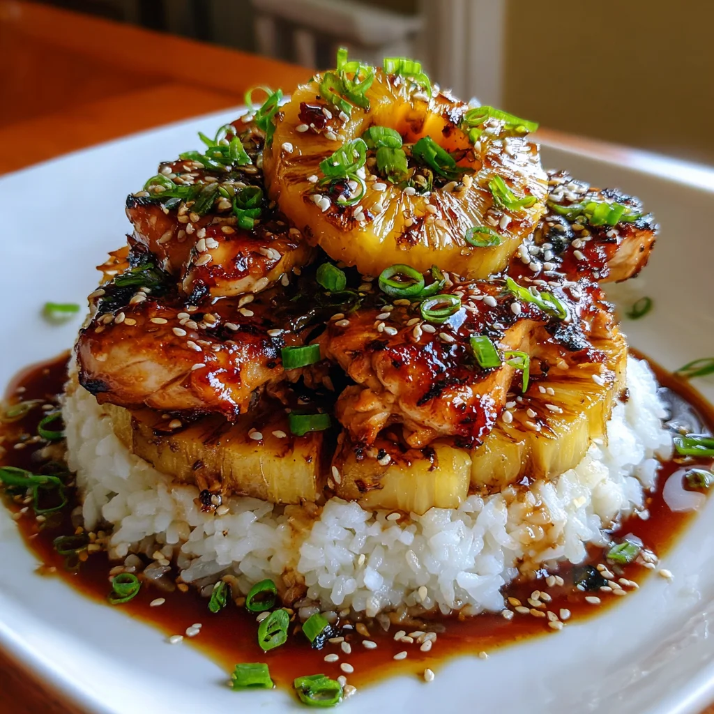 Hawaiian Huli Huli Chicken Stack Delights Your Taste Buds