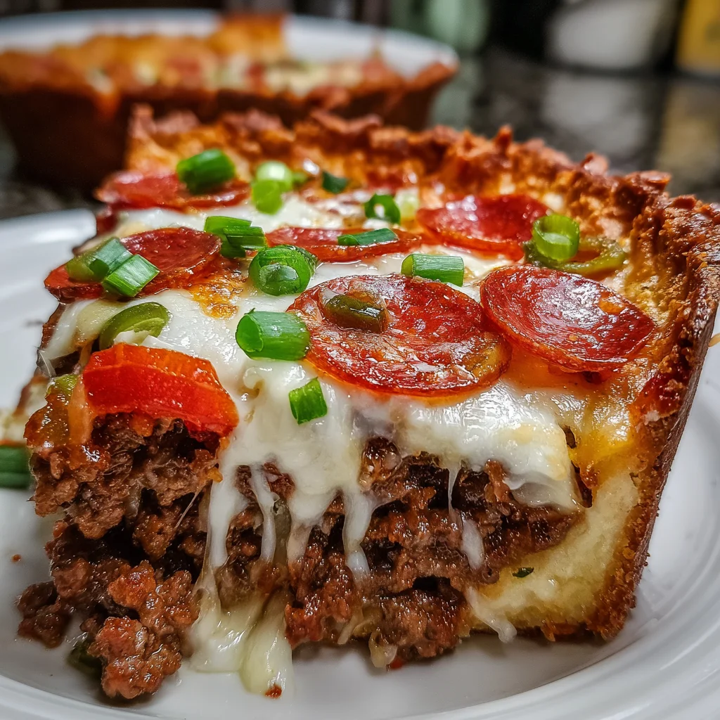 Deep Hamburger Beef Pepperoni Pie: A Must-Try Recipe!