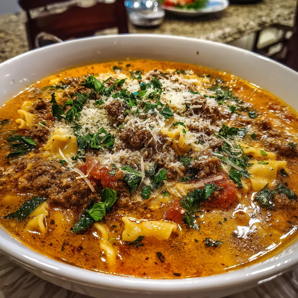 Mouthwatering One Pot Lasagna Soup: A Flavor Delight!