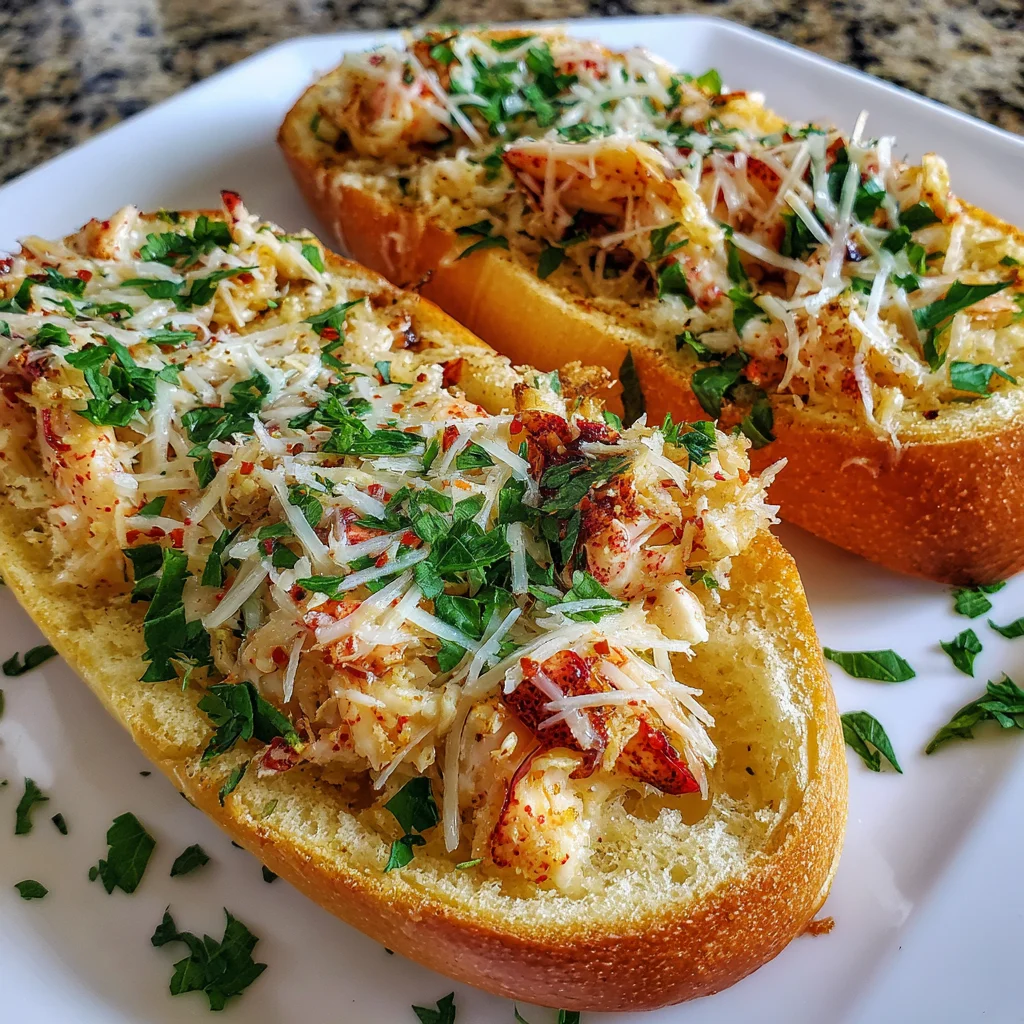 Lobster-Stuffed Garlic Bread Boats will Wow Your Guests!
