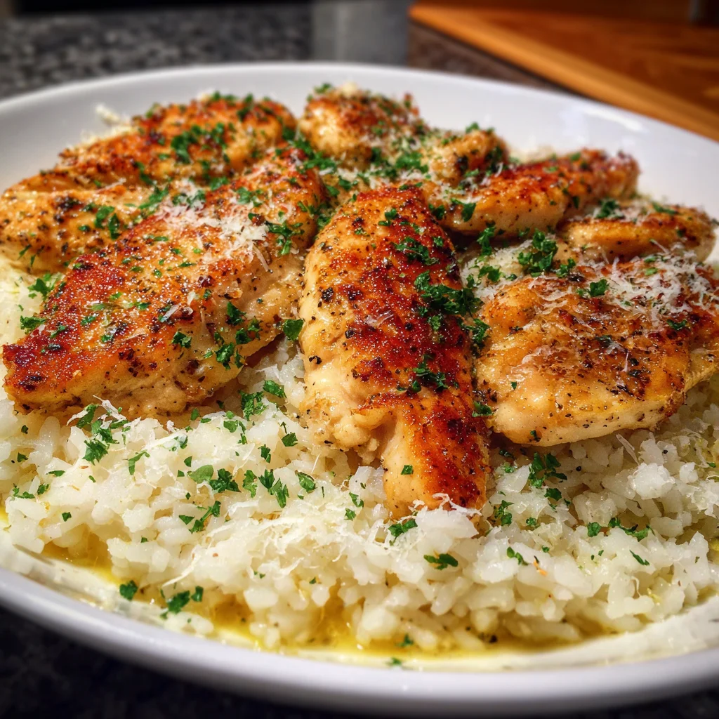 Chicken Scampi Garlic Parmesan Rice: A Must-Try Delight!