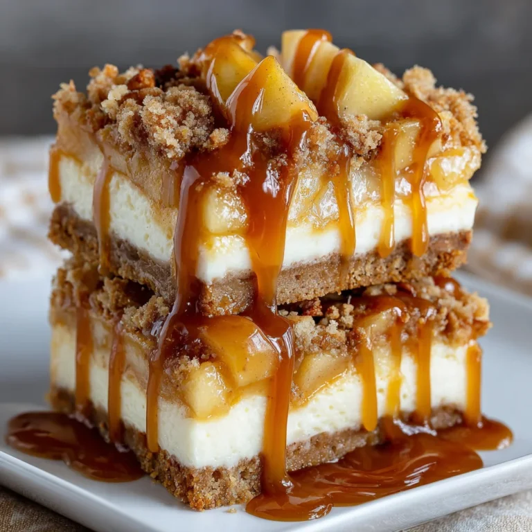 Caramel Apple Cheesecake Bars: Indulge in This Delight!