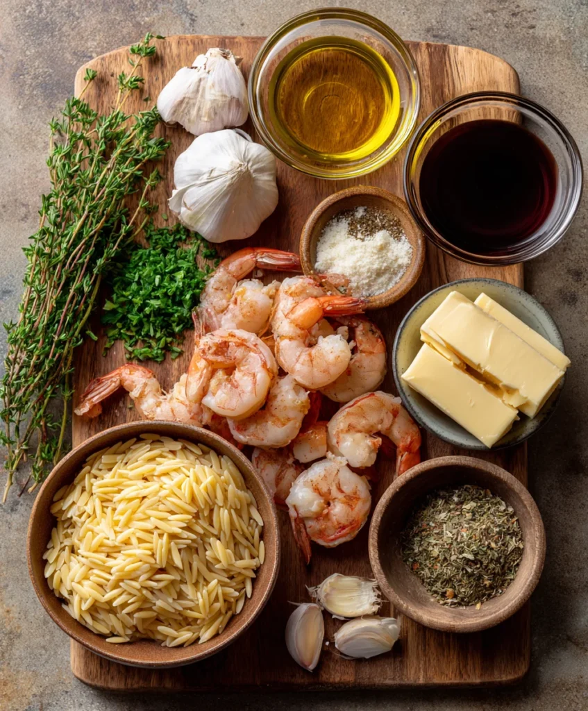 Garlic Butter Shrimp and Orzo