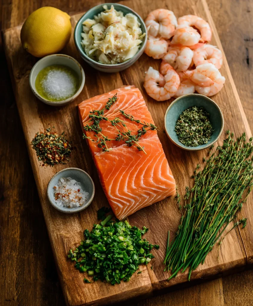 Crab and Shrimp Stuffed Salmon