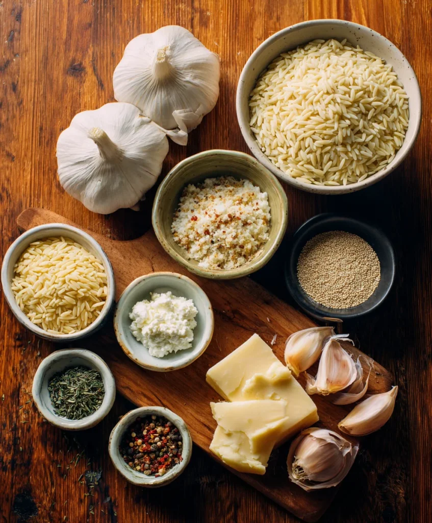 Creamy Garlic Parmesan Orzo